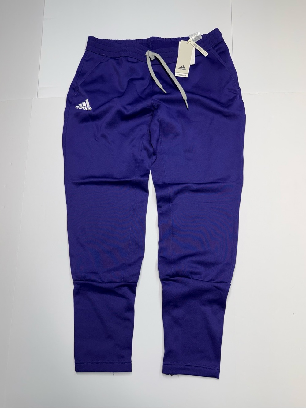 adidas Team  Tap Pants SWEATPANTS Women M Ankle Zip Purple Retail $60 NWT